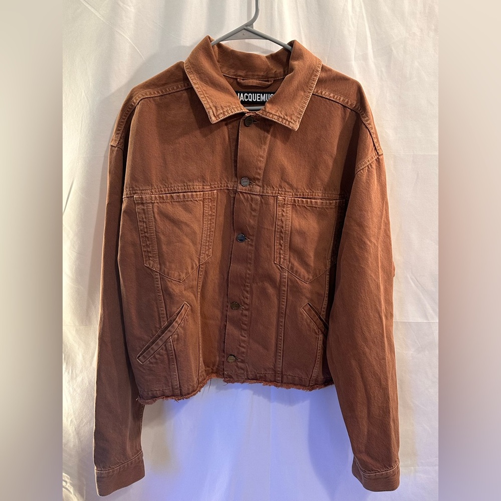 NWOT JACQUEMUS La Veste De-nimes Criollo in Camel & Beige new brown denim jacket - Picture 5 of 14